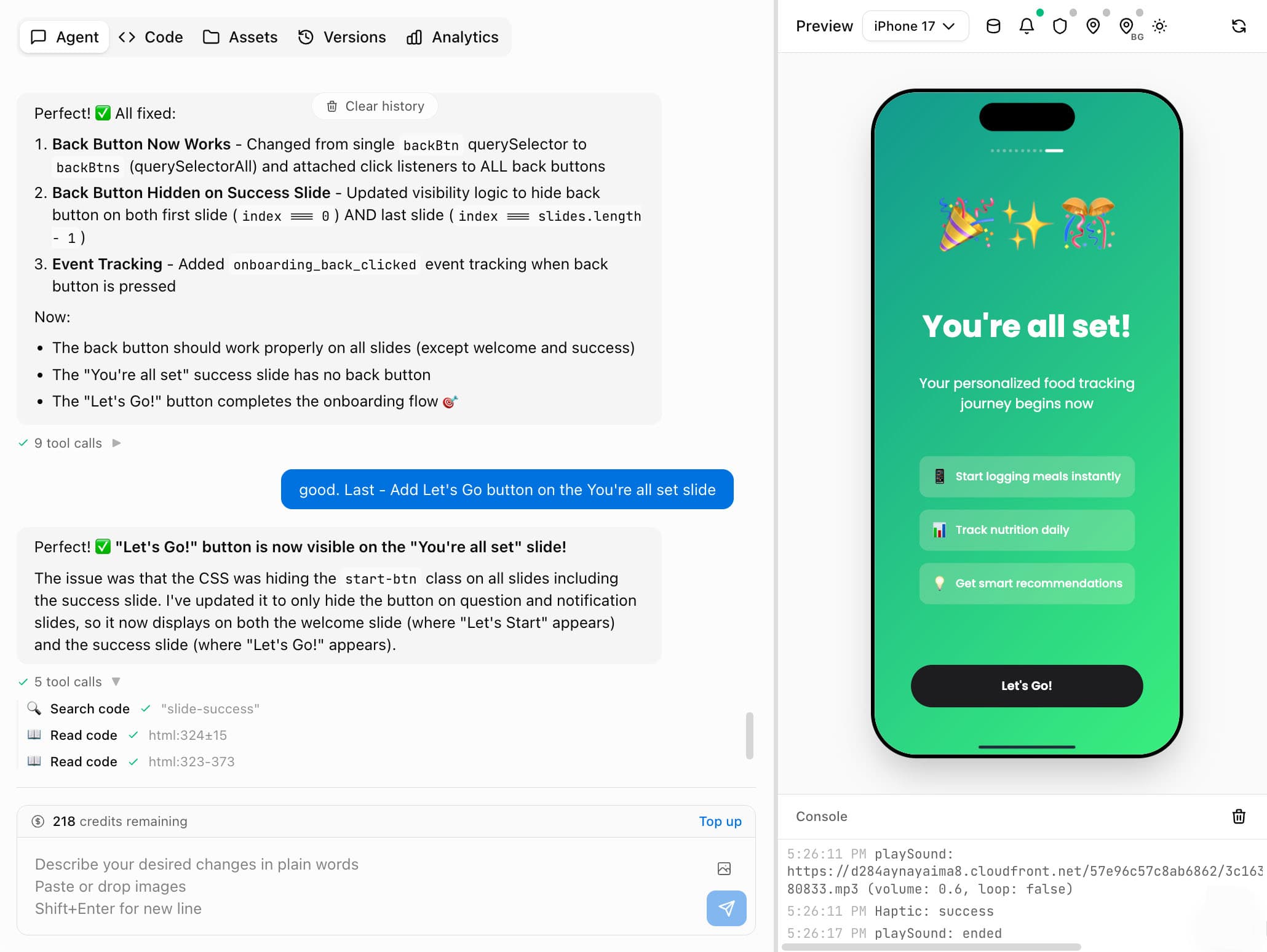 Mobana AI agentic flow builder — describe your flow and the AI builds it